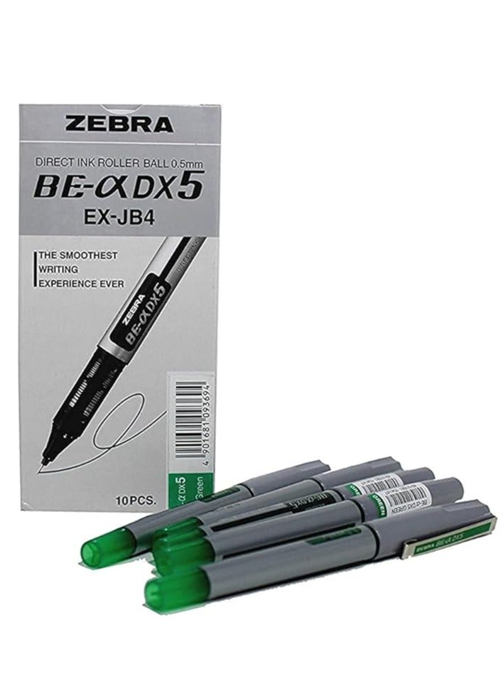 ZEBRA Zebra DX5 0.5 Direct Ink Roller (Green)- Set of 10  - Image 1