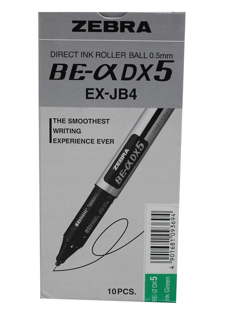 ZEBRA Zebra DX5 0.5 Direct Ink Roller (Green)- Set of 10  - Image 2