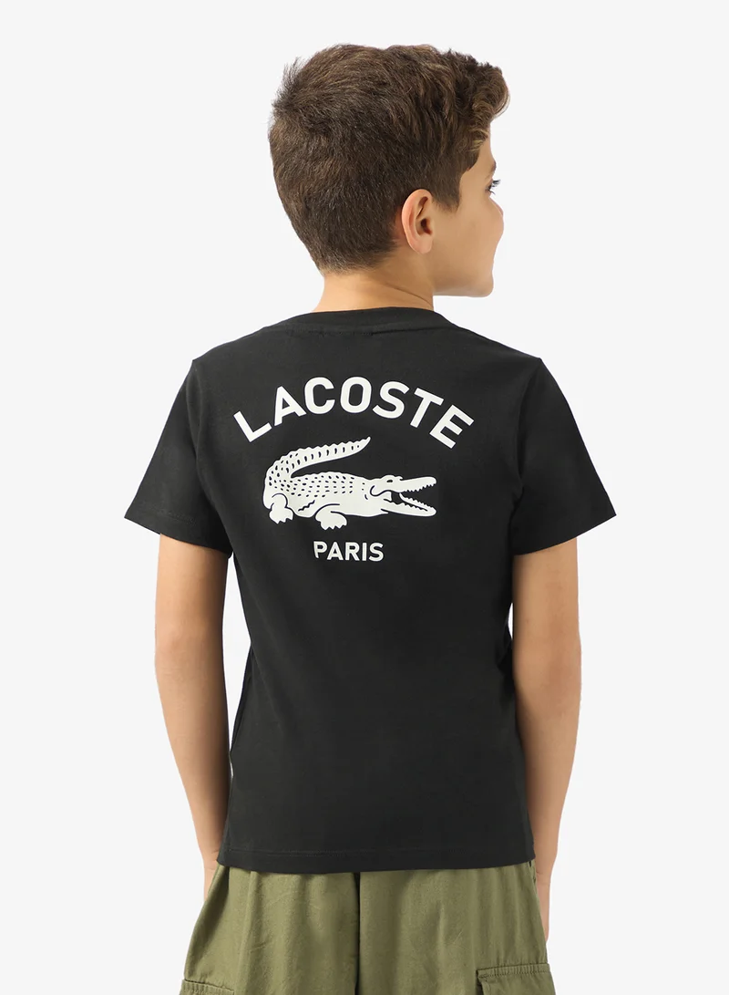 لاكوست تيشيرت بياقة دائرية بشعار للأطفال