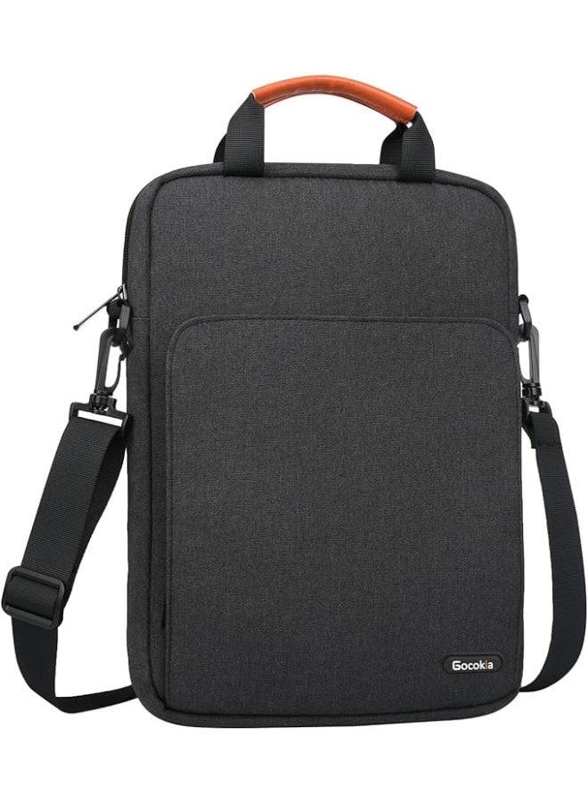 Gocokia 13 inch Laptop Shoulder Bag Carrying Pouch Sleeve Case with Large Front Pocket Vertical Laptop Sleeve Handbag for 13" MacBook - Image 1