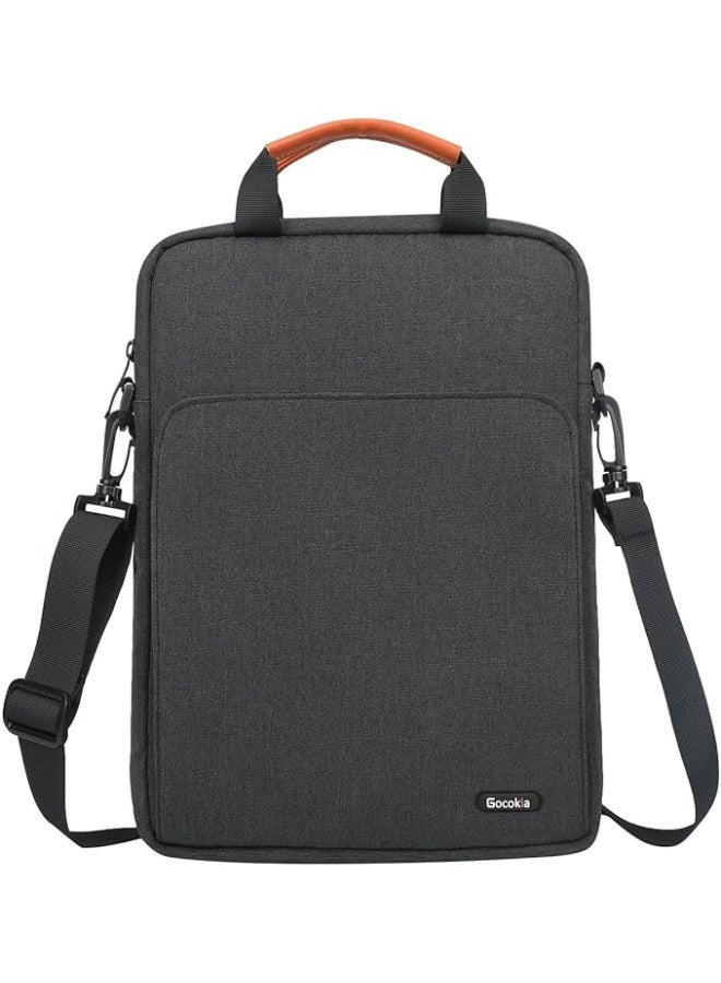 Gocokia 13 inch Laptop Shoulder Bag Carrying Pouch Sleeve Case with Large Front Pocket Vertical Laptop Sleeve Handbag for 13" MacBook - Image 4