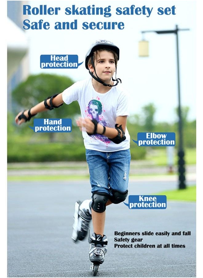 ZCM-HAPPY - Adjustable Inline Skates Roller Skate Set with LED 4 Wheel Flashing Lights - Image 1