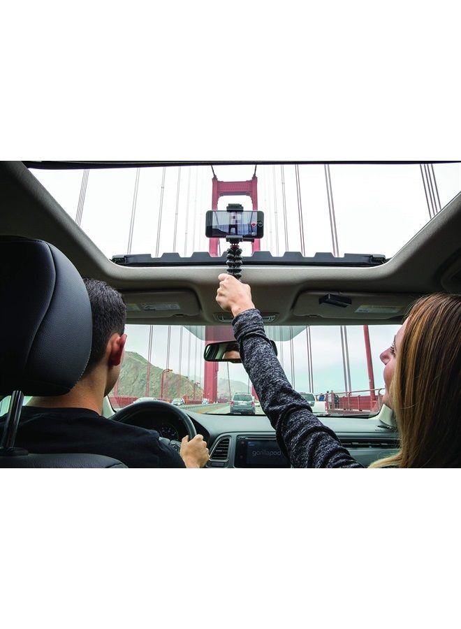 JOBY مجموعة حامل ثلاثي القوائم مرن للهواتف الذكية/كاميرات الحركة GripTight، أسود/فحم، 10 أوقية (JB01515) - Image 4