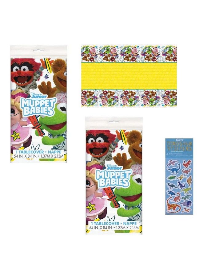 Unique Muppet Babies Birthday Party Supplies Decoration Bundle Pack Includes 2 Plastic Table Covers - Image 1