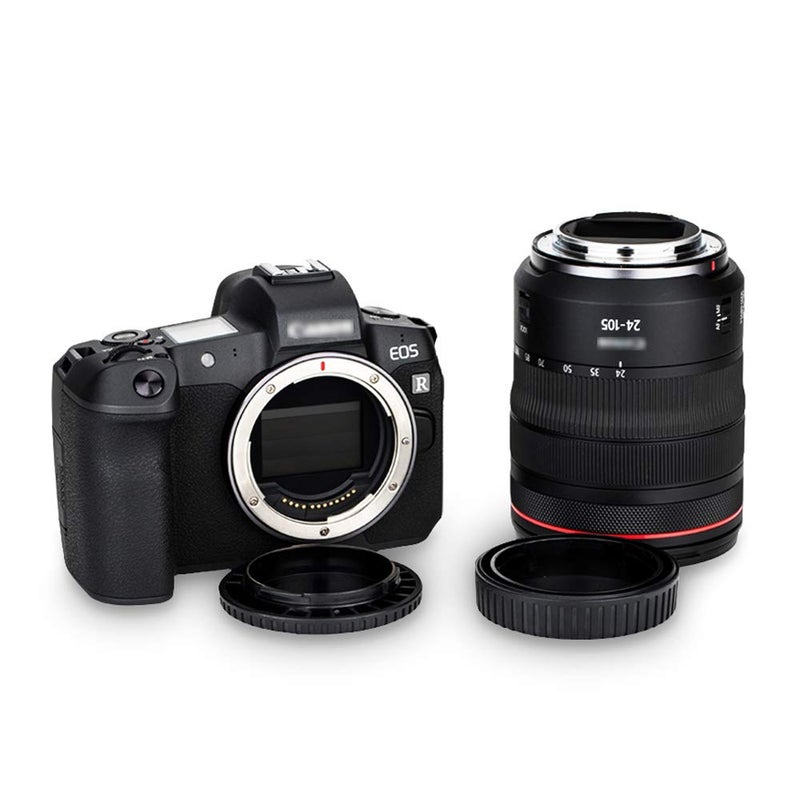 JJC Rear Lens Cap & Body Cap Cover for Canon RF Mount Mirrorless Camera EOS R100 R50 R10 R8 R7 R6 Mark II R6 R5C R5 Mark II R5 R3 R RP Replace RF Rear Lens Cap & R-F-5 Body Cap -3 Packs - Image 5