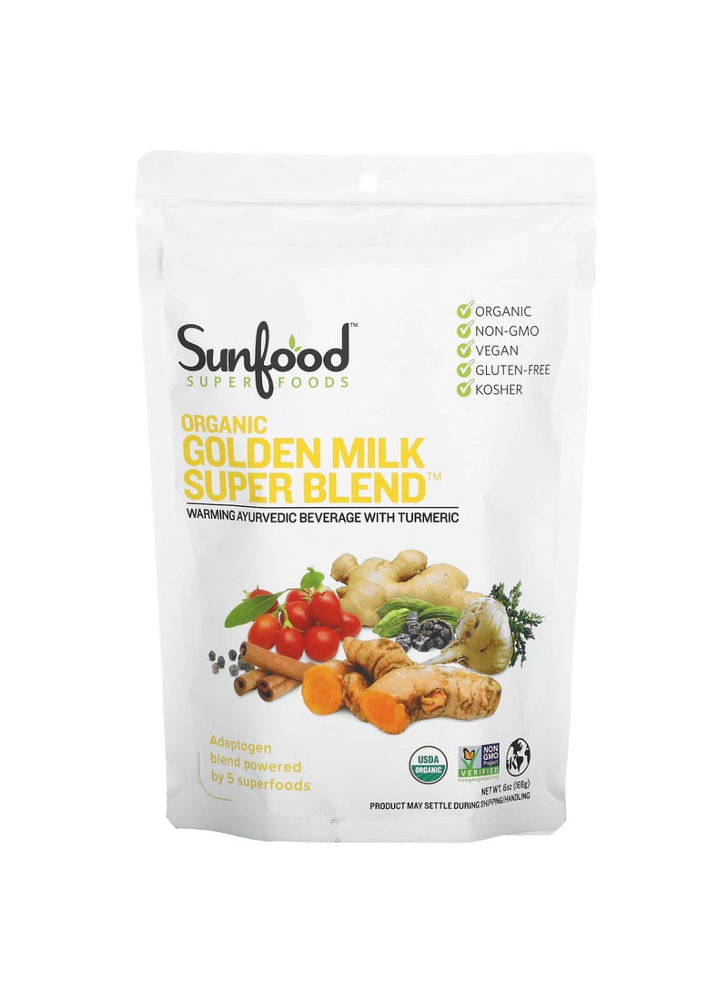 Organic Golden Milk Super Blend Powder, 6 oz (168 g)