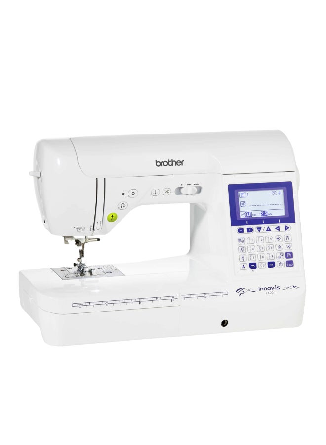 Brother Innov-is F420 Computerized Sewing & Quilting Machine – 180 Stitches, SFDS, LCD Display, Automatic Needle Threading & Thread Trimming  White color |Made in Vietnam F420 White - Image 1
