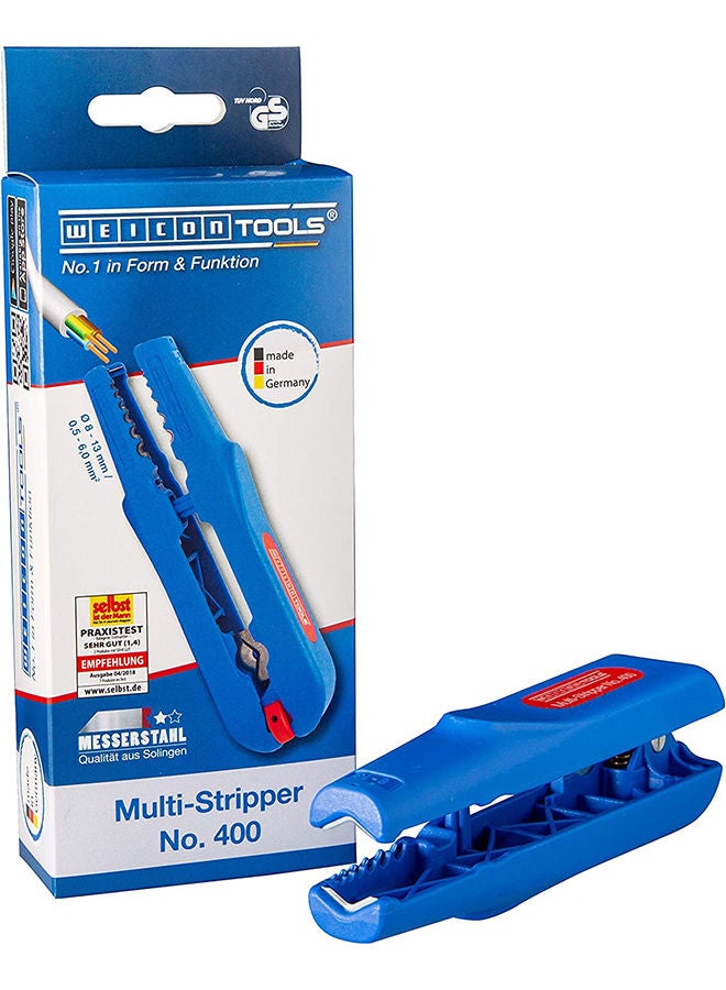 Weicon Multi-Stripper No. 400 | For stripping & dismantling cables & conductors | bluered | 155 mm - Image 1
