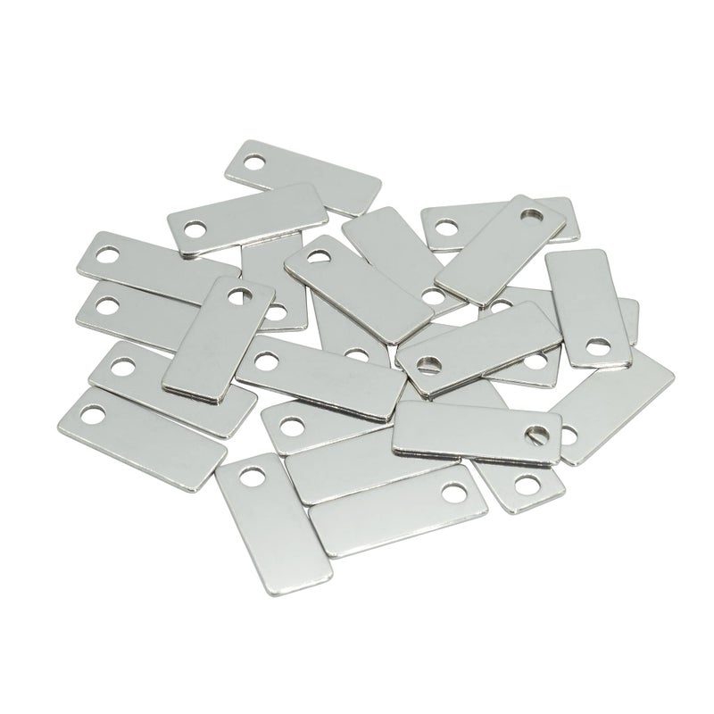StayMax Metal Engraving Blanks Stamping Blanks 304 Stainless Steel Rectangle Blank Tags 25 PCS Nearly 1 Inch - Image 3