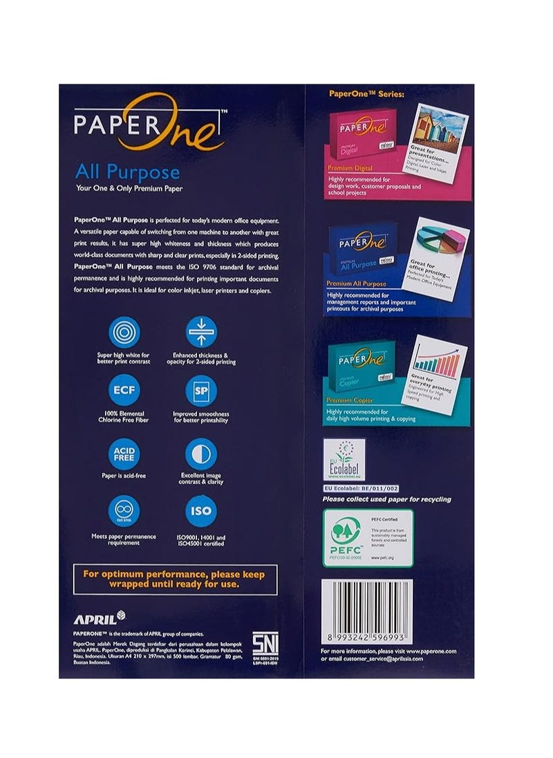 PaperOne All Purpose Premium Copy Paper, 80 GSM, A4 Size, 500 sheets ream  - Image 3