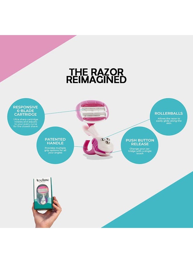 Aveline Smooth Women's Razor with 6-Blade Cartridge - Image 5