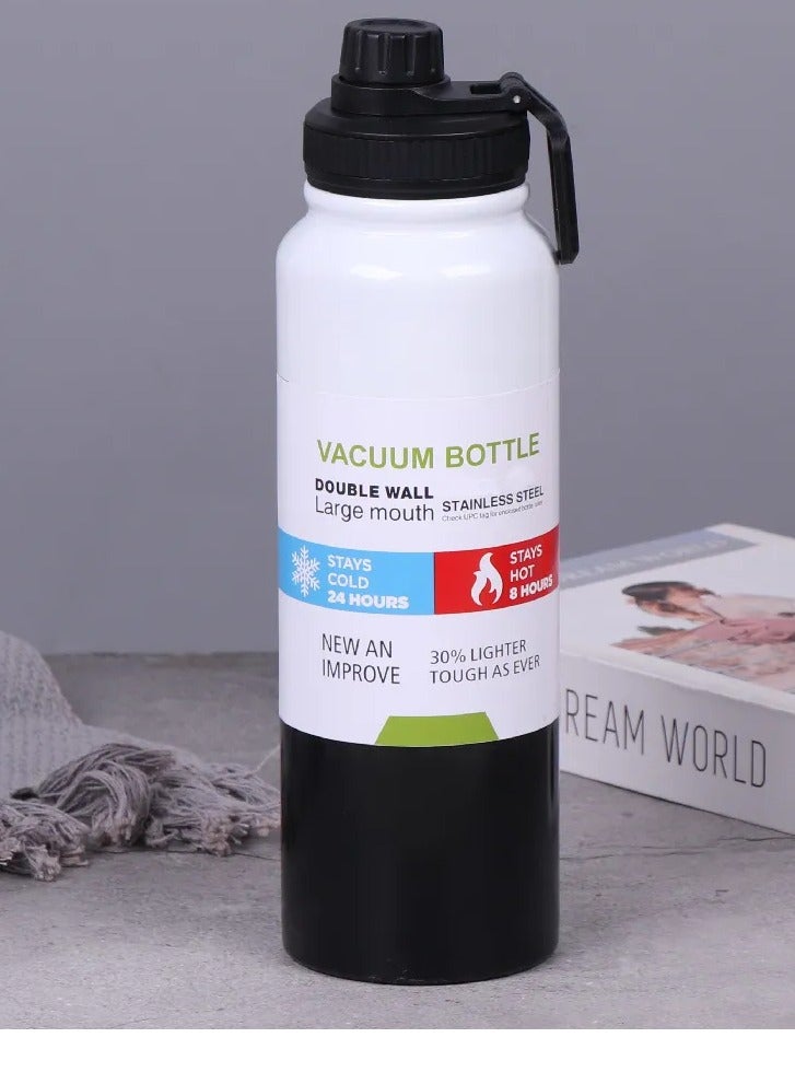 Digi Core زجاجات مياه محمولة بطبقة مزدوجة من الفولاذ الصلب سعة 800 مل، زجاجة رياضية للياقة البدنية سعة كبيرة، كوب ماء عازل بارد للسيارة والسفر في الهواء الطلق، خالية من مادة BPA