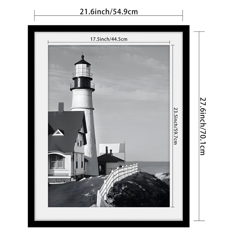 Picrit 22x28 Frame 3 Pack, Black Poster Frame, Display Poster 18 x 24 with Mat or 22 x 28 without Mat for Horizontal or Vertical Wall Mounting - Image 3