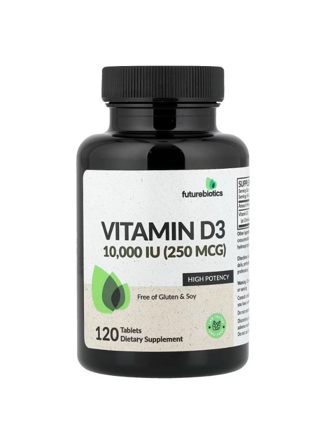 Futurebiotics, Vitamin D3, 250 mcg (10,000 IU), 120 Tablets - Image 1