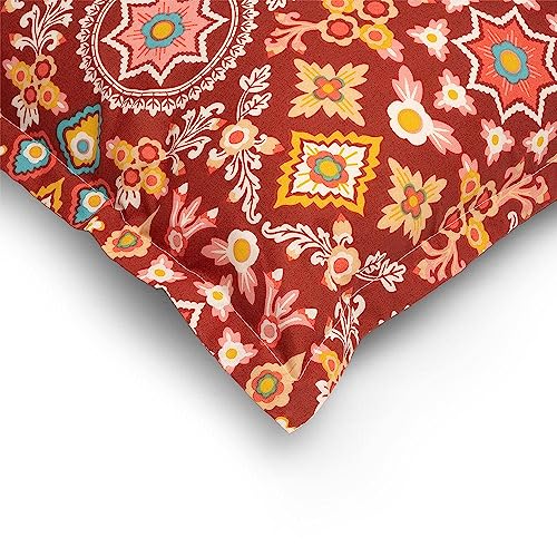 Wakefit Pillow Cover | Premium Cotton 144 TC Pillow Floral Covers Standard - 18 x 27 inches (Hester - Set of 2) - Image 3