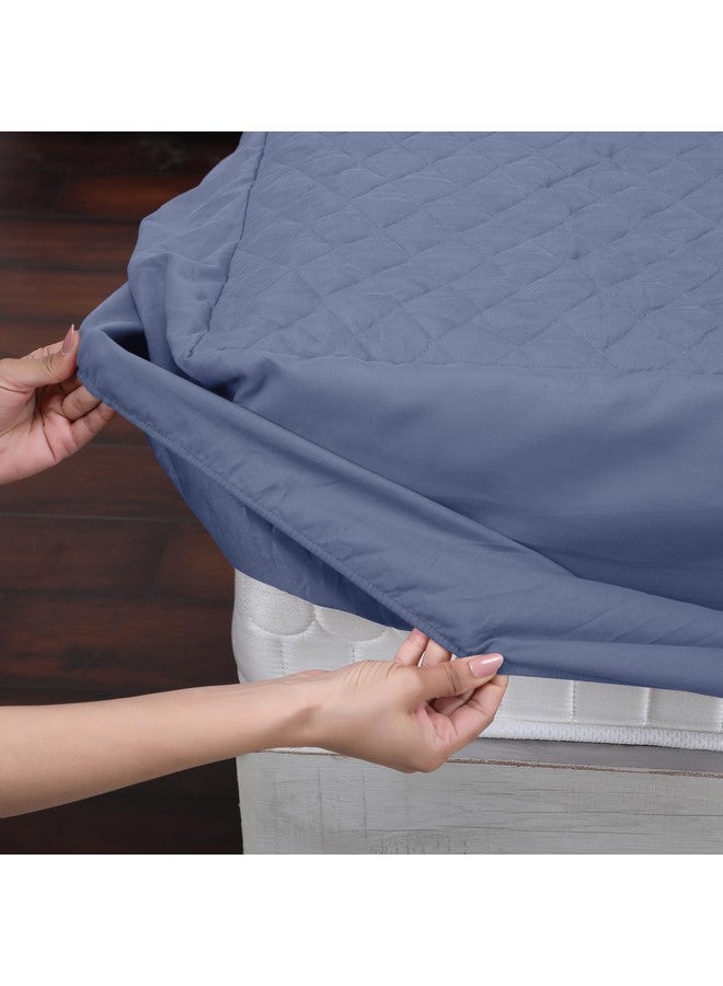 AVI AVI Ultra Soft Waterproof Quilted Fitted Mattress Protector Queen Size Breathable Hypoallergenic Noiseless Bed Protector Mattresses Cover (Queen 60x72 inch | 5x6 ft, Grey) - Image 3