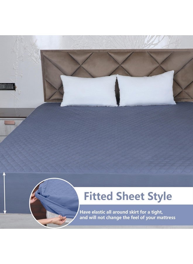 AVI AVI Ultra Soft Waterproof Quilted Fitted Mattress Protector Queen Size Breathable Hypoallergenic Noiseless Bed Protector Mattresses Cover (Queen 60x72 inch | 5x6 ft, Grey) - Image 2
