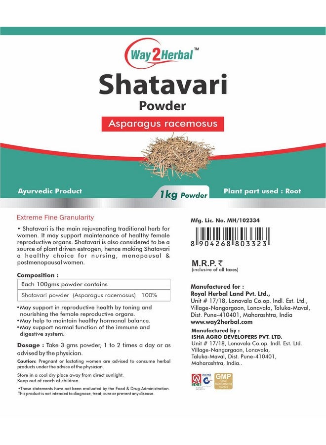 Way2Herbal Shatavari Root Powder (1 Kg Pack of 2) - Image 2