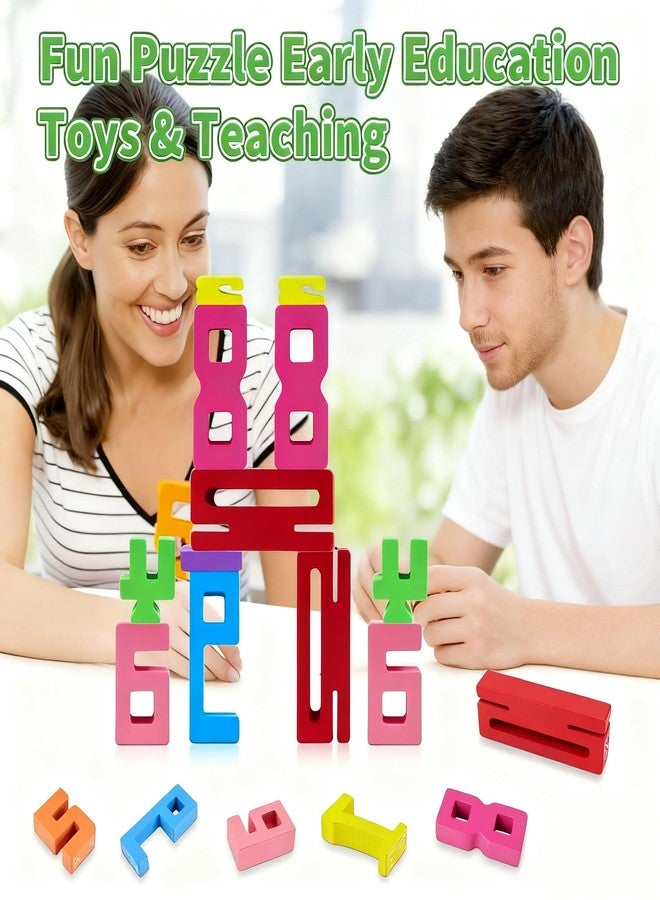 rytopt Wooden Number Building Blocks, 20Pcs Numbers, 1-10 Building Blocks, Wooden Blocks, Halloween, Christmas, Party Favors, Classroom Must Haves, Back to School Supplies, School Supplies - Image 4