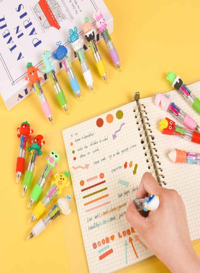 LiYiQ 100PCS Multicolor Pen in One Fun 4-in-1 Cute Pens Bulk Kawaii Cool Ballpoint Pens for Kids Fun Gifts - Image 4