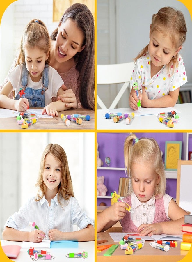 LiYiQ 100PCS Multicolor Pen in One Fun 4-in-1 Cute Pens Bulk Kawaii Cool Ballpoint Pens for Kids Fun Gifts - Image 5