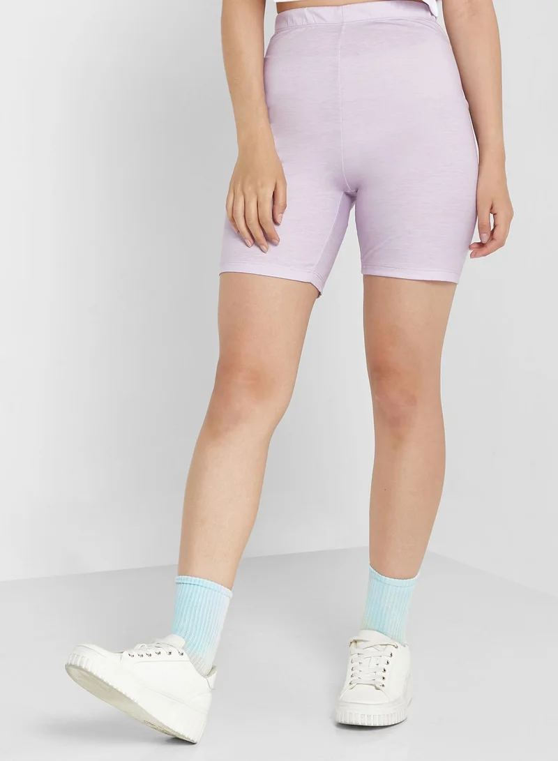 Ginger Colourblock Graphic Cropped Tee & Shorts Set