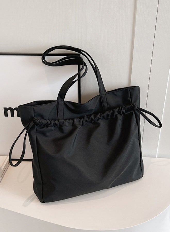 DUNISO Lightweight Waterproof Nylon Shoulder Bag, Tote Bag with Zipper, Women's Large Capacity Top Handle Handbags, Nylon Tote Bag for Gym, Work, School - Image 5