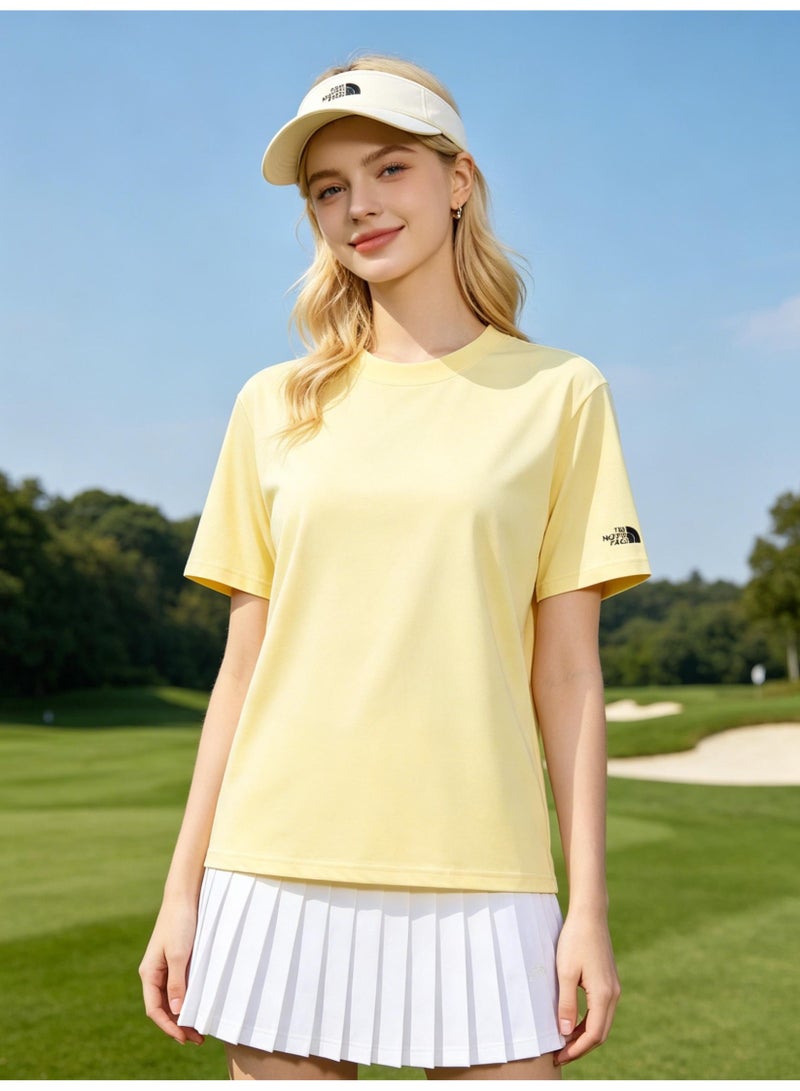 ذا نورث فيس With LOGO, men and women with the same 260g soft cotton comfortable T-shirt round neck soft casual Joker short-sleeved shirt. - Image 5