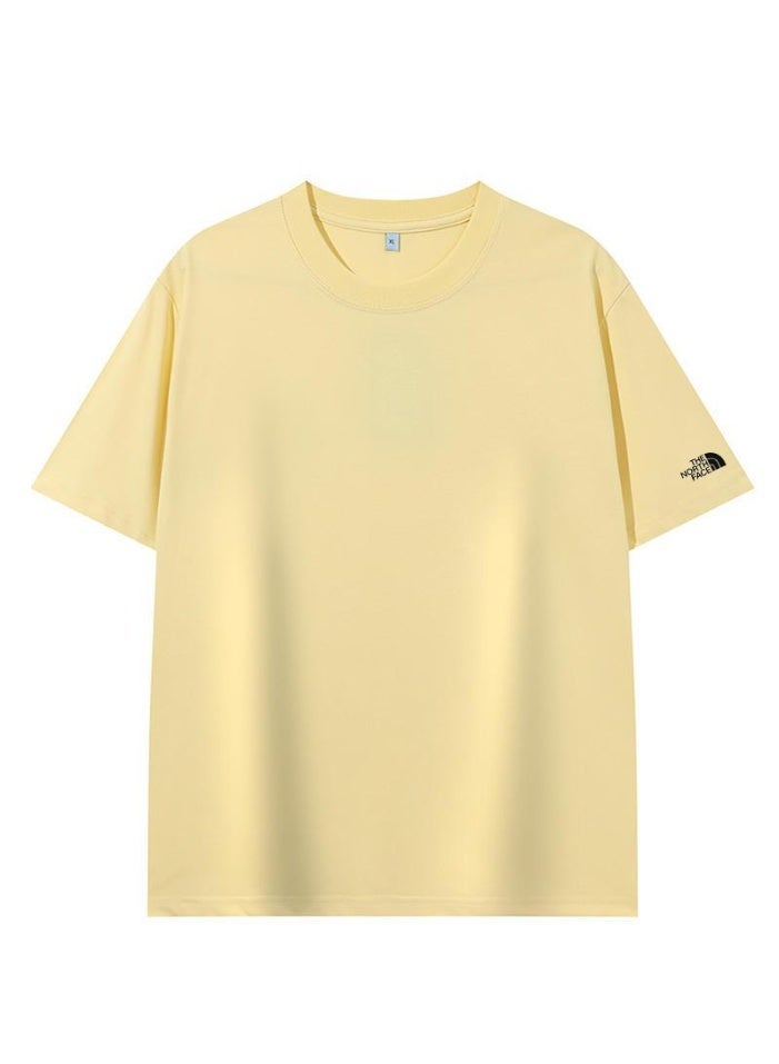 ذا نورث فيس With LOGO, men and women with the same 260g soft cotton comfortable T-shirt round neck soft casual Joker short-sleeved shirt. - Image 2