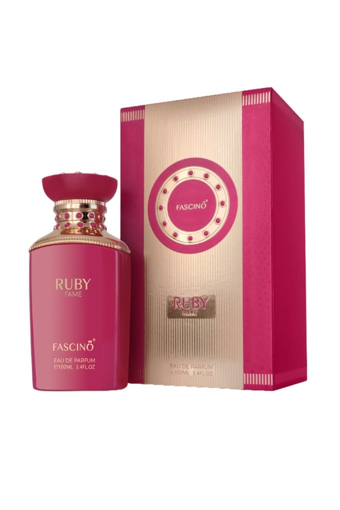 Fascino RUBY FAME Eau de Parfum - 100ml | Long-Lasting Feminine Fragrance Inspired by Lady Million by Paco Rabanne