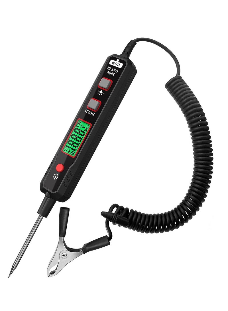 Loquat Automotive Test Light DC 0.8V-100V Smart Digital Voltage Tester with LCD Backlight Display Car Truck Vehicle Circuits Low Voltage Tester Probe Digital Circuit Tester with Flashlight - Image 1