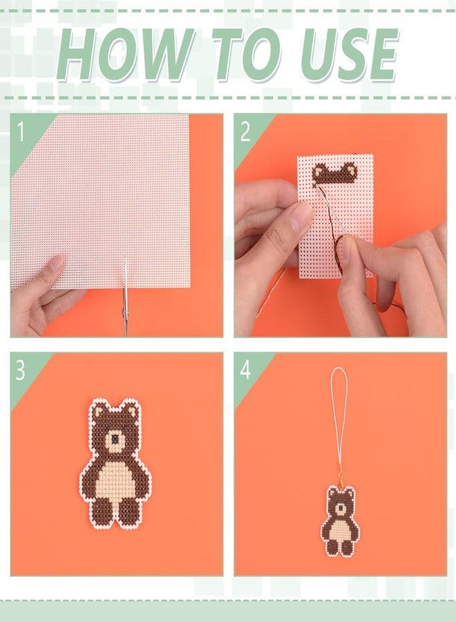 BENECREAT 8Pcs 8 Colors Plastic Mesh Canvas, 14CT Mesh Plastic Canvas Sheets Mixed Color for Embroidery Crafting, Cross Stitching, Knit Crochet Yarn Crafting - Image 4