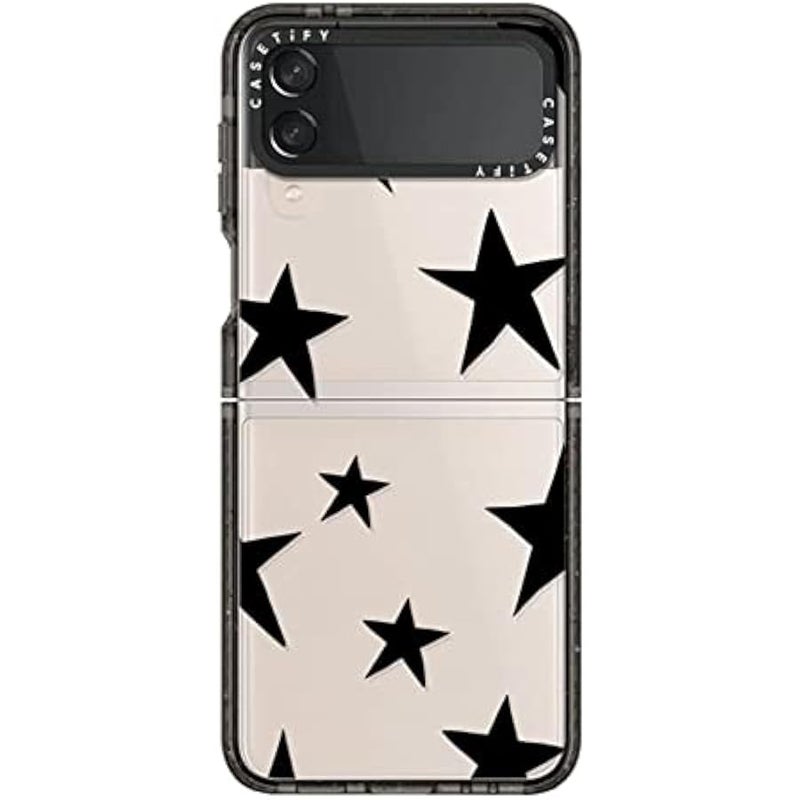 Casetify Impact Case for Galaxy Z Flip 4 - Stars Black - Clear Black - Image 1