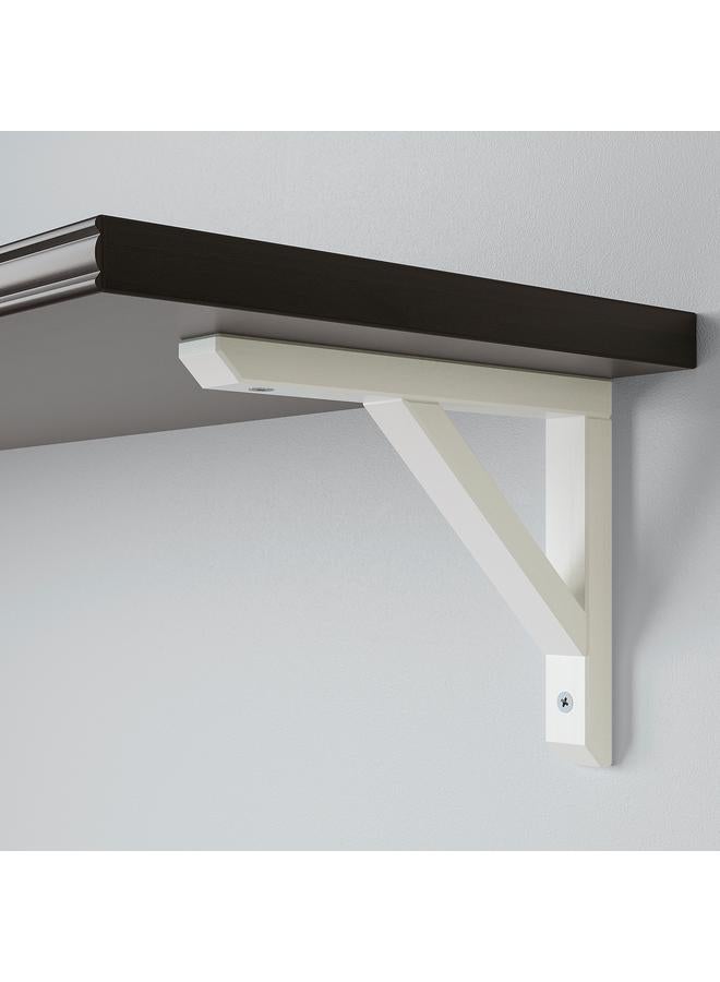 Zaboon Wall shelf, brown-black/white stained aspen, 120x30 cm  - Image 4