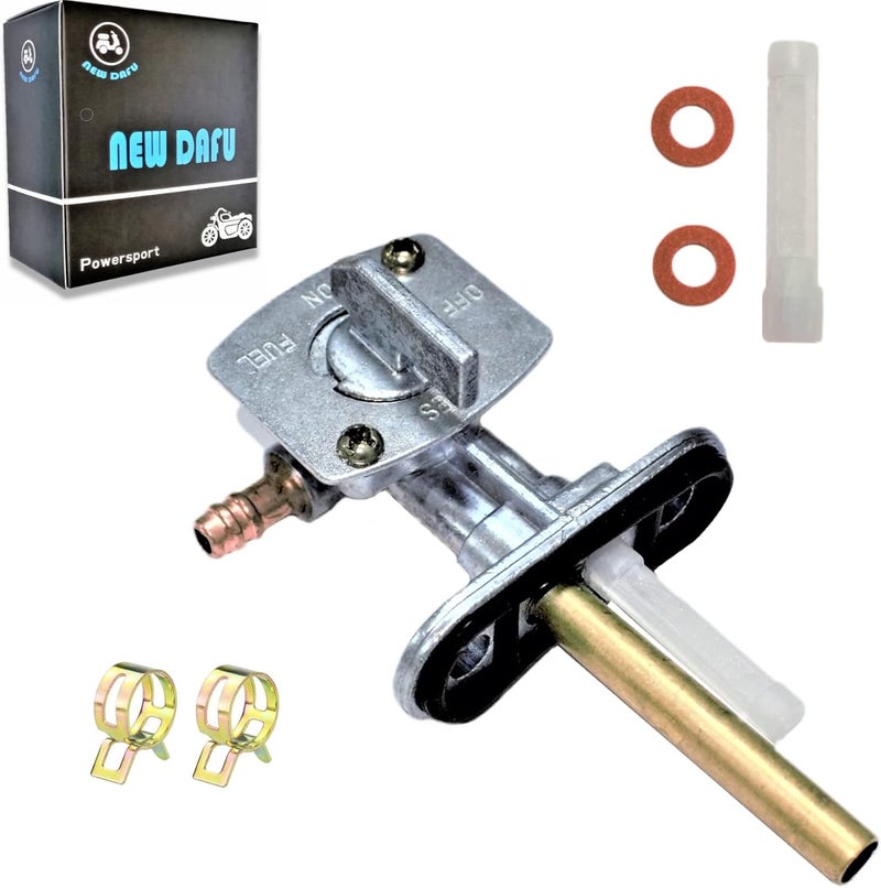 NEW DAFU Fuel Gas Tank Valve Petcock with Clamps - Image 1