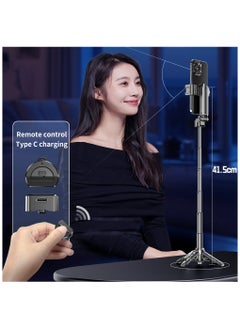 Generic Selfie Stick Tripod, Pocket Size Mini Portable Phone Tripod with Wireless Detachable Remote Control, Retractable Tripod for iPhone & Android Phone, for Travel, Live Streaming, Video Recording, Black  - Image 4