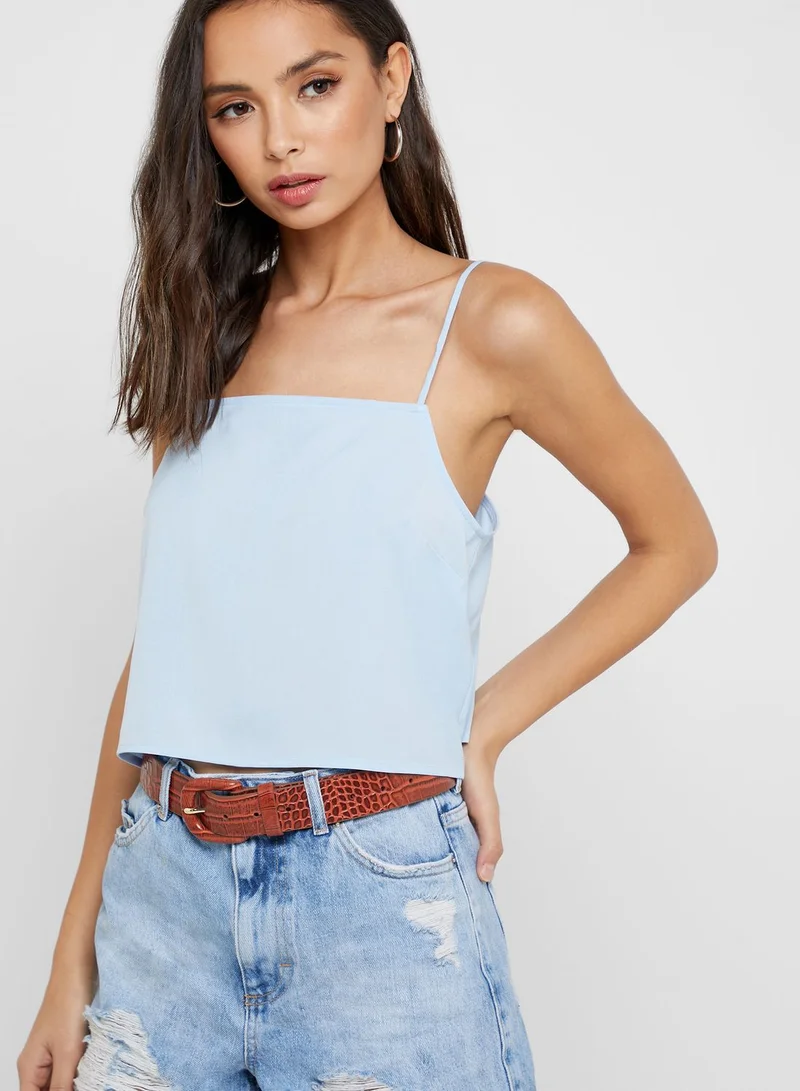TOPSHOP Square Neck Cami Crop Top