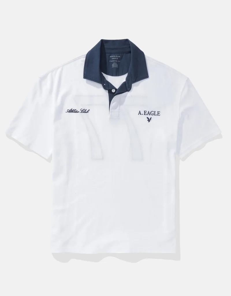 American Eagle  AE Graphic Polo Shirt for Men | Best Price UAE