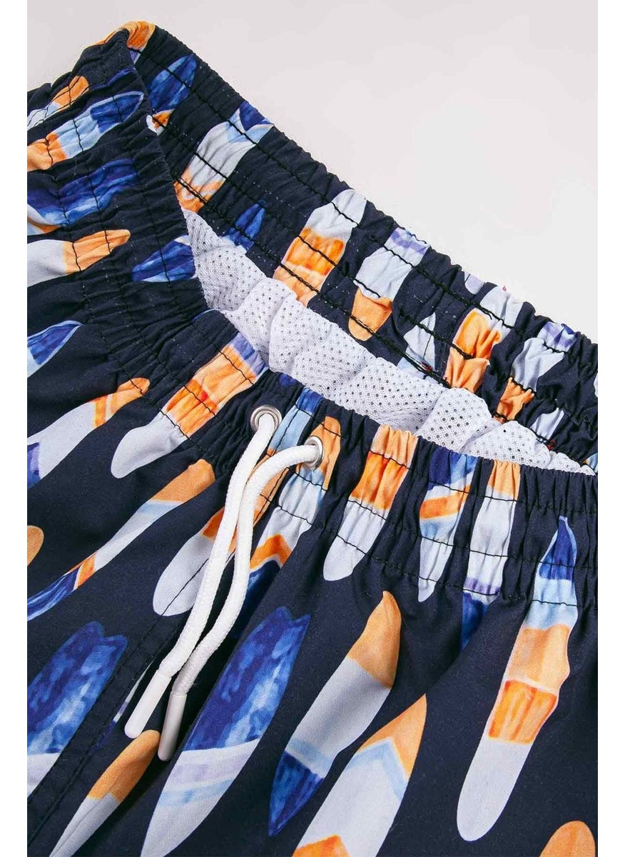 Gold Class Kidswear Surfboard Patterned Water Repellent Men's Swim Shorts  - Image 5