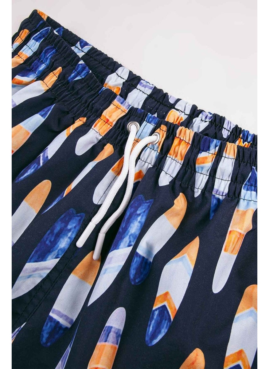 Gold Class Kidswear Surfboard Patterned Water Repellent Men's Swim Shorts  - Image 4