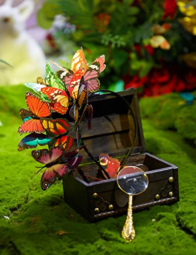 Coucoland Butterfly Fascinator Hat Monarch Butterfly Headband Crown Tea Party Halloween Costume Headpiece - Image 3