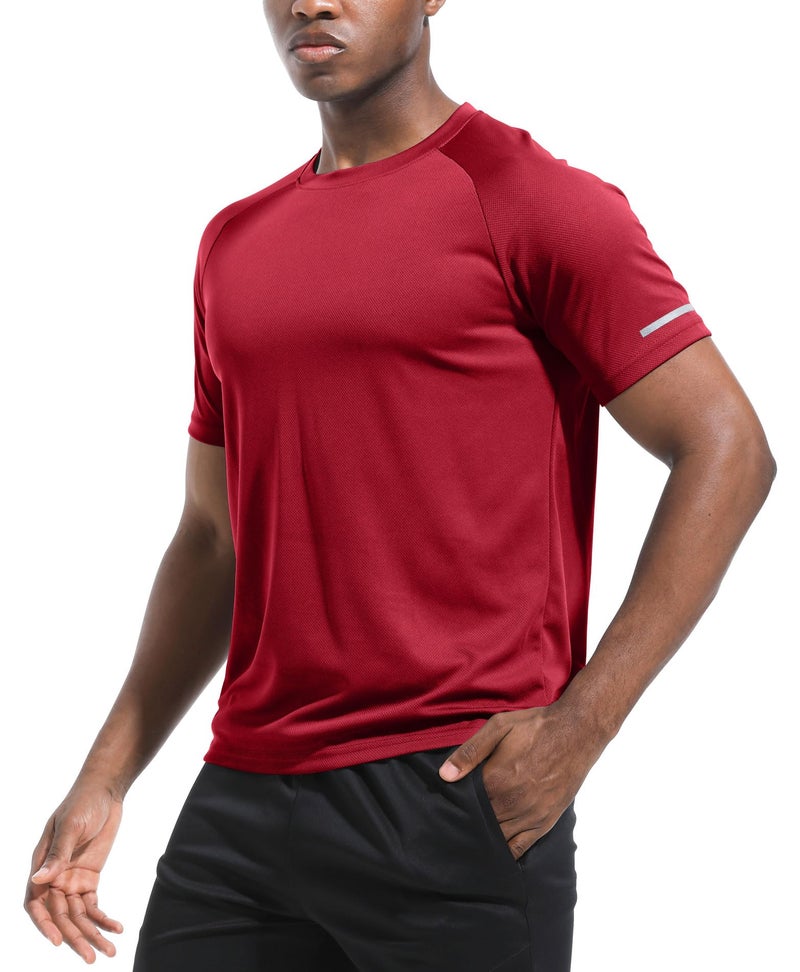 Boyzn 5 Pack Dry Fit Tshirts Shirts for Men, Moisture Wicking Athletic T Shirts for Men, Quick Dry Breathbale Short Sleeve Crew Neck Workout T-Shirt Running Gym Tee 5P07-M - Image 2