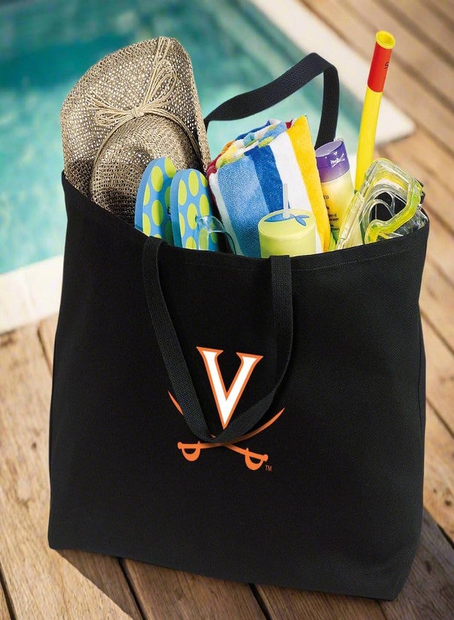 Broad Bay JUMBO UVA Tote Bag or Large Canvas University of Virginia Shopping Bag - Image 3