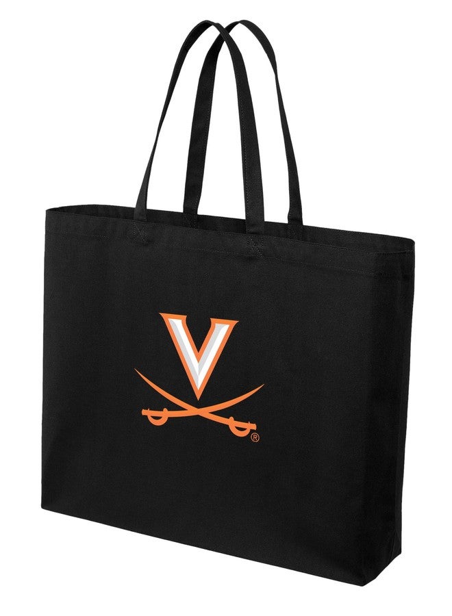 Broad Bay JUMBO UVA Tote Bag or Large Canvas University of Virginia Shopping Bag - Image 1