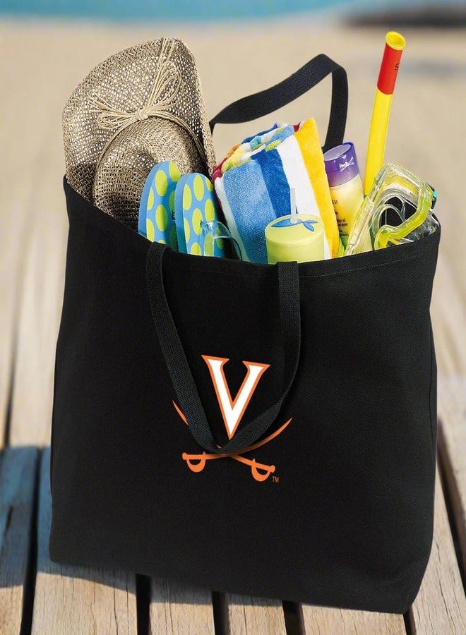 Broad Bay JUMBO UVA Tote Bag or Large Canvas University of Virginia Shopping Bag - Image 2