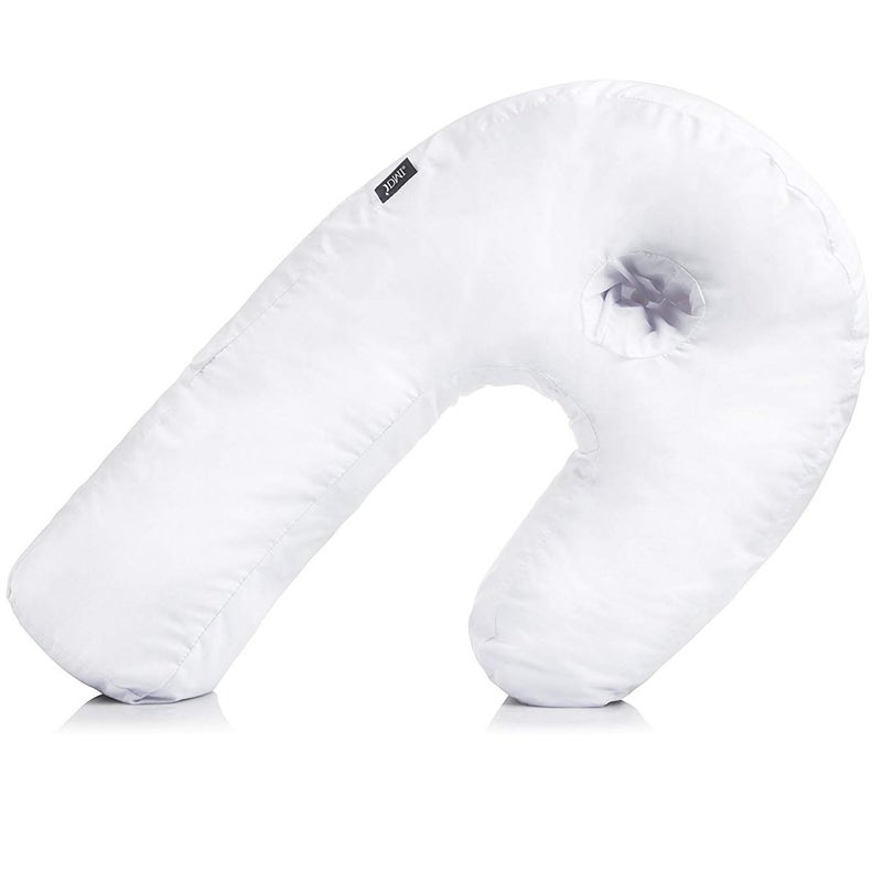 DMI UShaped Side Sleeping Pillows For Neck And Shoulder Pain Side Sleeper Neck Pillow  Pregnancy Pillow Side Sleeper With Ear Hole  Back Hip  Sciatica Relief30x20x6 - Image 1