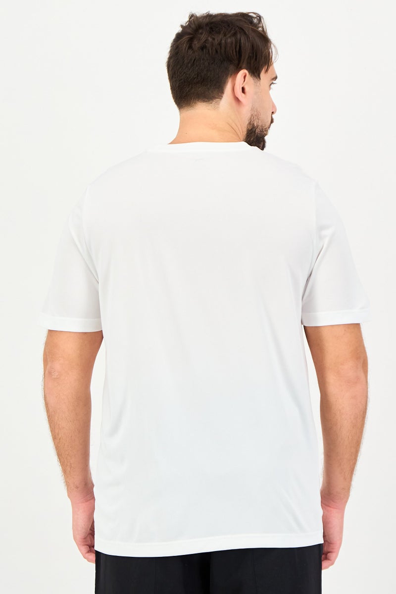 PUMA Men Sportswear Fit Brand Logo Short Sleeve Training T-Shirt, White - Image 3