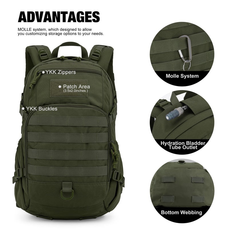 Mardingtop 25L Hiking Backpack,Lightweight Molle Tactical Backpack for Running,Hiking,Cycling,Motorcycle - Image 4