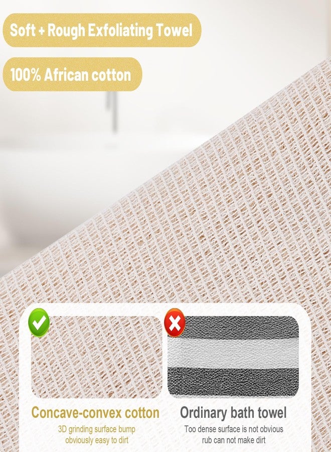 BTTEUYE Exfoliating Bath Towel, Pure Cotton Material, Sponge Loofah Body Scrubber, Japanese Exfoliating Bath Towel, Body Scrubber, Suitable for All Skin Types, Double-Sided Cleaning - Image 3