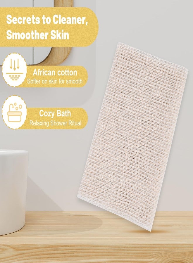 BTTEUYE Exfoliating Bath Towel, Pure Cotton Material, Sponge Loofah Body Scrubber, Japanese Exfoliating Bath Towel, Body Scrubber, Suitable for All Skin Types, Double-Sided Cleaning - Image 2